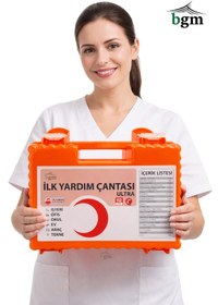 Resim Ultra İlk Yardım Çantası Acil Müdahale Kiti Temel Malzemeler Sert Kasa Duvara Monte Aparatlı 