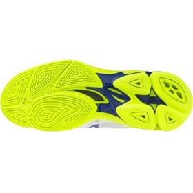 Resim Mizuno Wave Lightning Pro Mıd Unisex Voleybol Ayakkabısı Beyaz / Sarı Çok Renkli 