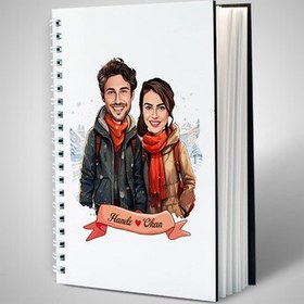Resim Aralık Ayında Aşk Karikatürlü Defter 