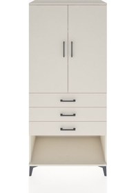 Resim Hyperion Dolap 3 Raflı 3 Çekmeceli 2 Kapaklı 88x44x195 Aytaşı... Aytaşı 