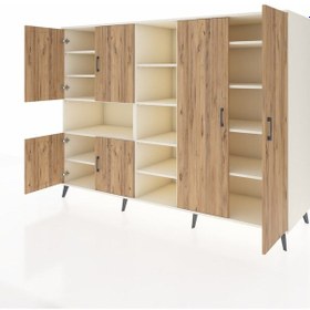 Resim Kronos Dolap 13 Raflı 6 Kapaklı 220x59x163 Aytaşı-çam/aytaşı Atlas Çam/aytası - Aytası 