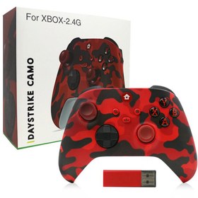 Resim Konsol Plus XBOX 9. Nesil Kablosuz Gamepad KIRMIZI KAMUFLAJ 2.4G PC\u002FANDROİD\u002FIOS 