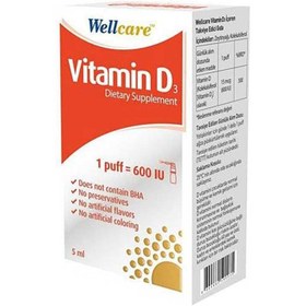 Resim Wellcare vitamin d3 600iu 5ml sprey 