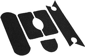 Resim Acouto IBH Kaskı Için 5pcs Yama Kanca çıkartması, güçlü yapıştırıcı, Kask aksesuarları, siyah/, Kolay oluşabilir: Airsoft -helm, Polyester Malzeme, 22g 