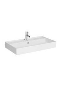 Resim VitrA Archiplan Lavabo 7415b003-0001 Tek Armatür Delikli - Su Taşma Delikli - Beyaz Diğer 