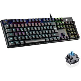 Resim Lenovo Lecoo Kg1101 Q Trk Usb+makro Tuşlu Mekanik+blue Switch Rgb Aydınlatmalı Gaming Klavye 
