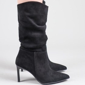 Resim Arlon Büzgülü Çekme Topuklu Çizme Siyah-8567 Siyah 