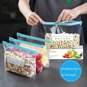 Resim 10/15/20 Paket Tekrar Kullanılabilir Vakumlu Poşetler – Fermuarlı Kilitli Kaydırıcı Gıda Koruma Saklama Poşetleri, BPA İçermeyen Plastik, Elektrik Gerektirmez, Mutfak ve Dondurucuda Çok Yönlü Kullanım 