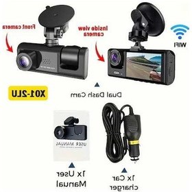Resim Createtech Dash Cam Dual Lens 4k Uhd Araba Kamerası Dvr Gece Görüşlü Wifi 2cam 32g Kayıt Cihazı 