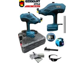 Resim Germany Style Profesyonel 300 Amper Çift Kartlı Turbo Soğutma El Tipi Invertör Tabanca Elektrotlu Kaynak Makinesi 
