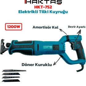 Resim Haktaş 1200W Elektrikli Tilki Kuyruğu Testere - Devir Ayarlı, Amortisör Kollu 