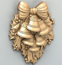 Resim Handmade 3D New Year’s Bell Decor, Christmas Wall Bell Ornament, Holiday Bells Decoration - Object-12 