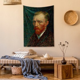 Resim Vincent Van Gogh Self Portrait Duvar Örtüsü - 100 cm x 135 cm 