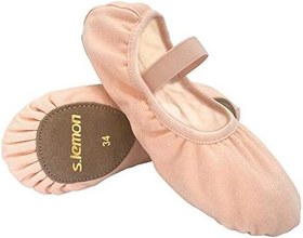 Resim Bale Ayakkabısı, Pamuk Kanvas Bölünmüş Taban Yoga Jimnastik Bale Dans Terliği Çocuklar Kadınlar için 