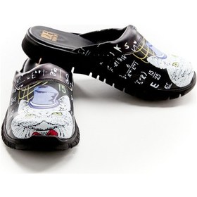 Resim Kelebek Desenli Comfortflex Taban Sabo Terlik Siyah 