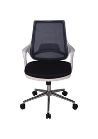 Resim Ofisbazaar Buya Beyaz Fileli Çalışma Koltuğu Ergonomik Şef Ve Toplantı Koltuğu Siyah Fileli Siyah 