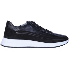 Resim Dropland 9141 Siyah Nubuk Deri Erkek Sneaker Ayakkabı 