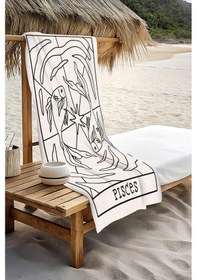 Resim Dijital Baskı Plaj Deniz Havlusu Balık Burcu Desenli Peştamal Hvl0049 Renkli 