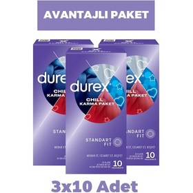 Resim Durex Chill Prezervatif 10'lu 3 Adet 