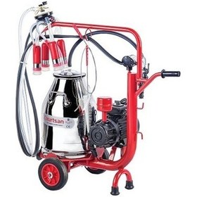Resim Kurtsan CYK Tek Sağım Kuru Pompa Krom Tek Güğüm 30 L Süt Sağım Makinesi 
