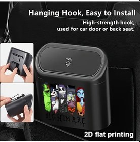 Resim Dashanshop Disney Jack Skellington Araç Çöp Kutusu Saklama Organizer Siyah Kapı Askılı 