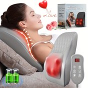 Resim Anneler Günü Hediyeleri - Isıtmalı Sırt Masaj Aleti, Boyun ve Omuz Masaj Yastığı, 3D Yoğurma Masajlı Şarj Edilebilir Masaj Cihazı, Kadınlar Erkekler Anne Baba için Doğum Günü Hediyesi 