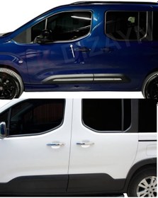 Resim Peugeot Rifter Araca Özel Krom Cam Çıtası + Krom Kapı Kol 2'li Set A+ Paslanmaz 