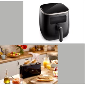 Resim Philips Çeyiz Paketi Premium Airfryer XL 1700 Watt Fritöz ve Ekmek Kızartma Makinası 