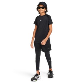 Resim Nike Pro Dri-Fit 24 Çocuk Siyah Günlük Stil Tayt FJ6821-010 