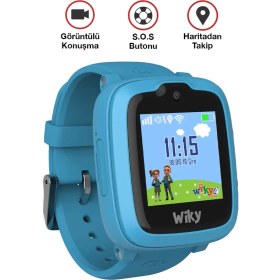 Resim Wiky Watch 4 Plus Mavi Akıllı Çocuk Saati 