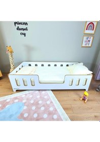 Resim Markaawm Markaawm Montessori Çocuk Yatak Mdf Bebek Karyola Akçaağaç 