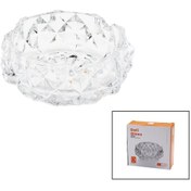 Resim BORATİC BÜYÜK CAM - DIAMOND KRİSTAL ŞEKİL YUVARLAK KÜLLÜK ÇAP: 12.8CM - D: 5.2CM (4987) 