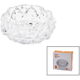 Resim BORATİC BÜYÜK CAM - DIAMOND KRİSTAL ŞEKİL YUVARLAK KÜLLÜK ÇAP: 12.8CM - D: 5.2CM (4987) 