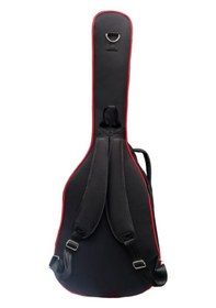 Resim Klasik Gitar Çantası-kılıf-siyah-kırmızı Fitil-gtrsiyahred001 