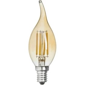 Resim Rustik Kıvrık Buji LED Ampul 4 W E-14 2700K Amber Işık Şavk 