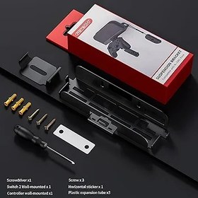 Resim RHOTALL Wall Mount for Nintendo Switch 2, Metal Wall Mount Kit Shelf Accessories with Controller Wall Mount, Safely Store Switch 2 Console Near or Behind TV, Save Space and Dissipate Heat - Black 