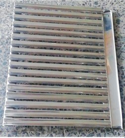 Resim 41X31.5Cm Oluklu Krom Çelik Izgara- 