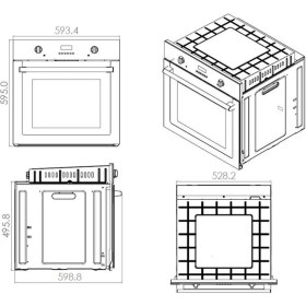 Resim Ferre Beyaz Set ( D101 Beyaz Davlumbaz -ED076-WFA Beyaz Ocak- XE63CB Fryart Beyaz Fırın ) 