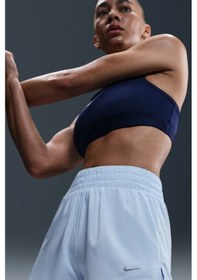 Resim Nike One Dri Fit High Rise 8cm 2 İn1 Loose Fit Shorts 2 Kadın Bol Kesim Taytlı Yüksek Bel Antrenman Şortu Mavi Dx60.16 Fs 