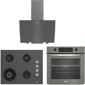 Resim Altus Ala 322 G-ala 535 G-ala 189 Dg Antrasit Gri Ankastre Set 