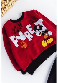 Resim Fare Desenli İkili Erkek Bebek Takım 001 