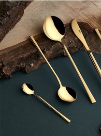 Resim Mosi Gold 36 Parça Çatal Kaşık Bıçak Takımı Gold 