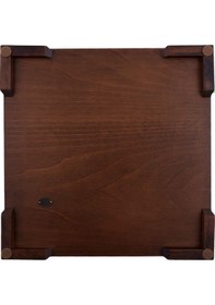 Resim Helena Wood Art Masif Ahşap Koyu Satranç Tablası 