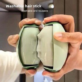 Resim Yüksek Kaliteli Manuel Tüy Toplama Rulosu - Yeniden Kullanılabilir & Yıkanabilir Evcil Hayvan Tüyü Temizleyici, Dayanıklı Plastik Saplı Güçlü Toz Temizleme, Ev Kullanımı İçin Pil Gerektirmez, Tüy Toplama Rulosu 