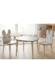 Resim MALEMKİDS Ahşap Çocuk Masa Sandalye Takımı Çocuk Oyun Masası- Aktivite Masası 