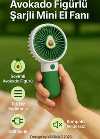Resim VOOKA Fan Soğutucu Mini Vantilatör Klima Güçlü Serinletici Taşınabilir Şarjlı Masa Üstü Sessiz Standlı 