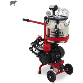 Resim Melasty Micro İkili Koyun Süt Sağma Makinesi Paslanmaz Güğüm - Kauçuk Memelik Kuru Pompa 