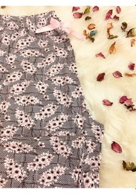 Resim Cepsiz Viskon Yazlık Kadın Pijama Altı Gri 
