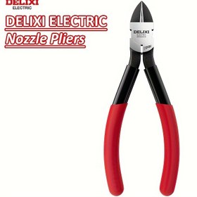 Resim DELIXI ELEKTRİK Nozul Pensesi - Kırmızı & Siyah Saplı Ağır Endüstriyel Kesme Aracı, Metal, Kablo, Plastik ve Ahşap için Hassas Kesim, Elektrik İşleri ve Bahçe Budama için İdeal 