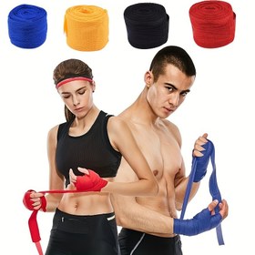 Resim Premium 2.5m Boks Bandajı - Kickboks, MMA & Muay Thai için Bilek Desteği | Dayanıklı Polyester Fitness Ekipmanı 